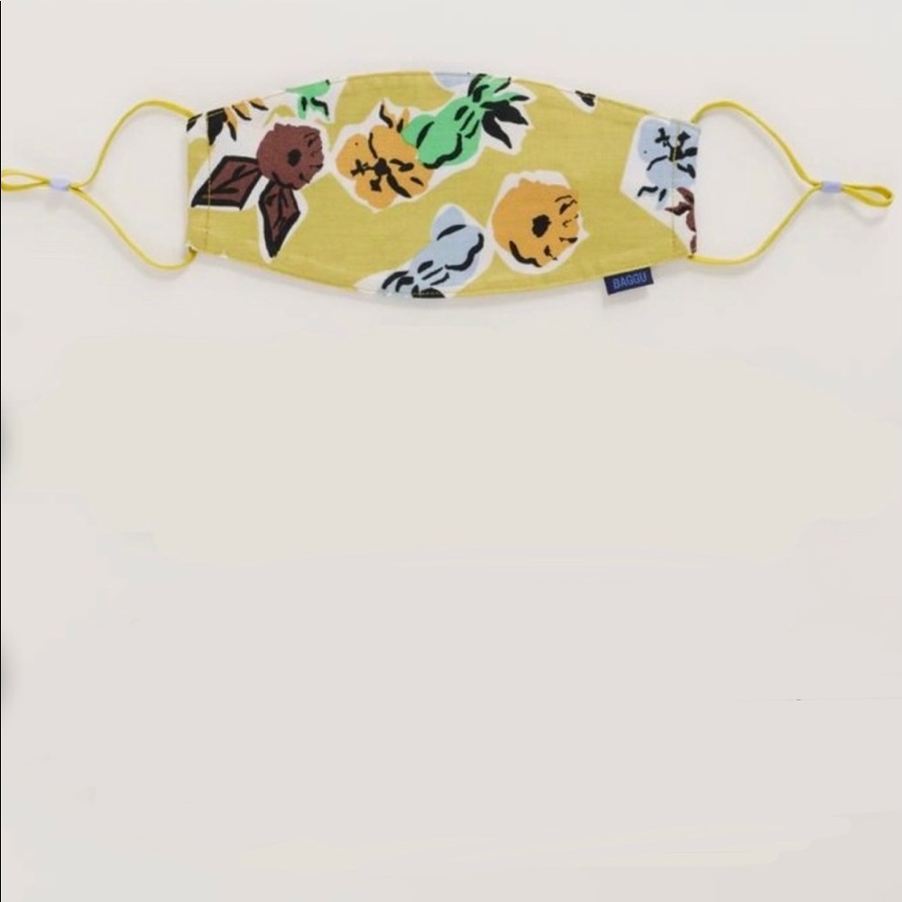 Baggu Yellow Floral Organic Cotton Mask!